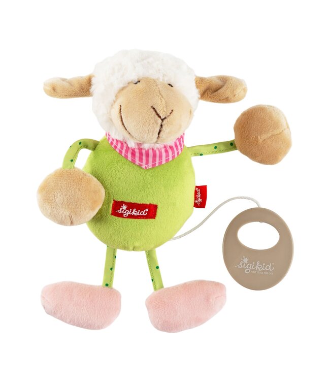 Sigikid | Knuffel  inclusief Muziekdoosje met Trekkoord | Schaap | Melody: Various | 15 cm | 0+