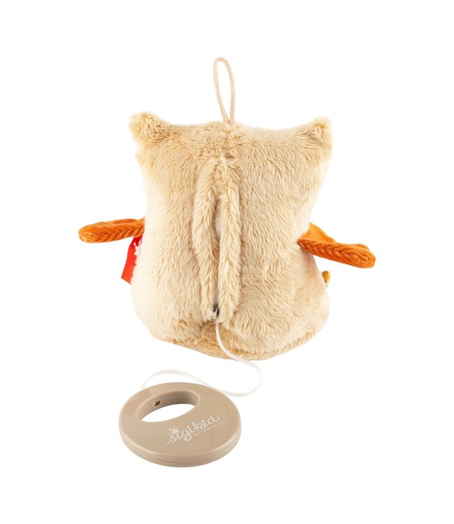 Sigikid | Knuffel  inclusief Muziekdoosje met Trekkoord | Uil | Melody: Various | 12 cm | 0+
