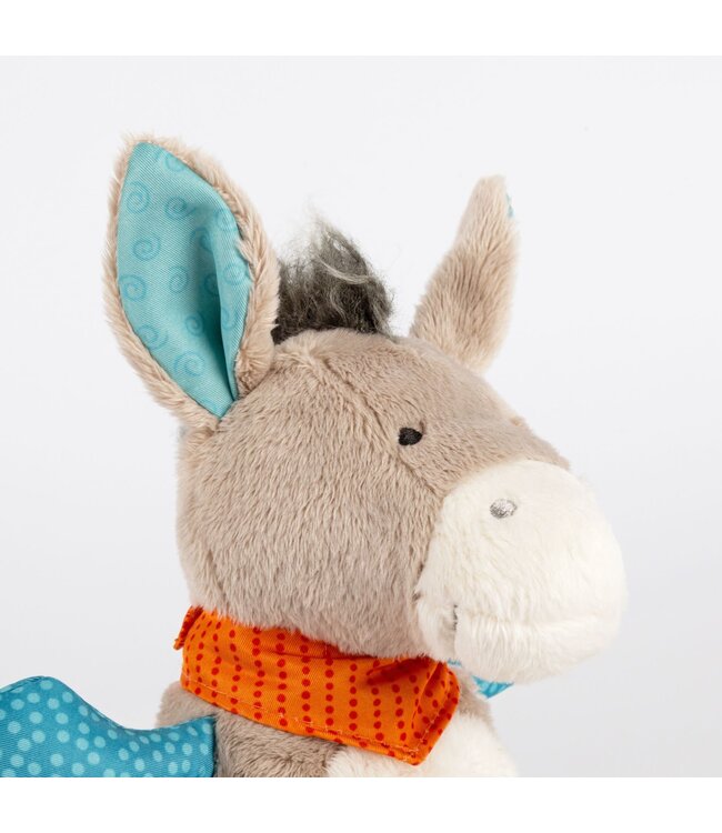 Sigikid | Knuffel  inclusief Muziekdoosje met Trekkoord | Ezel | Melody: Various | 20 cm | 0+