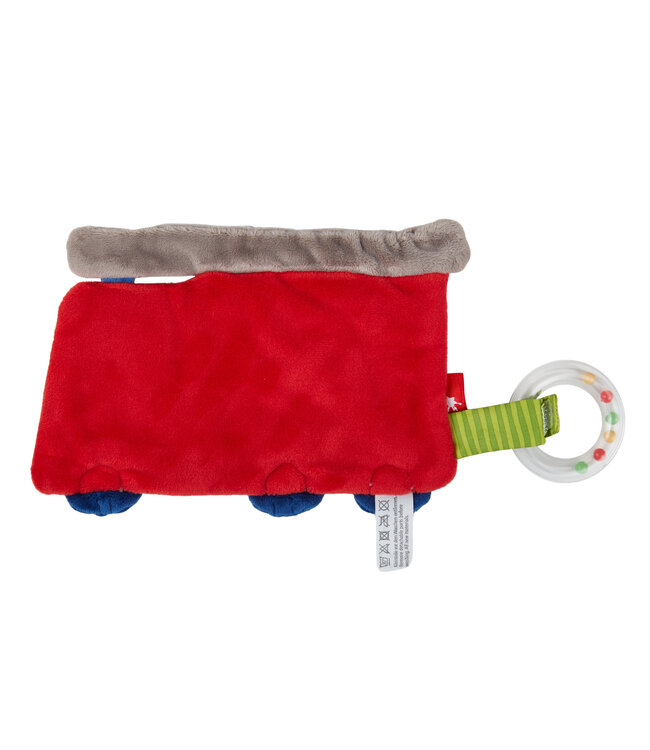 Sigikid | PlayQ | Rustling Comforter | Fire Truck | 18 cm | 0+