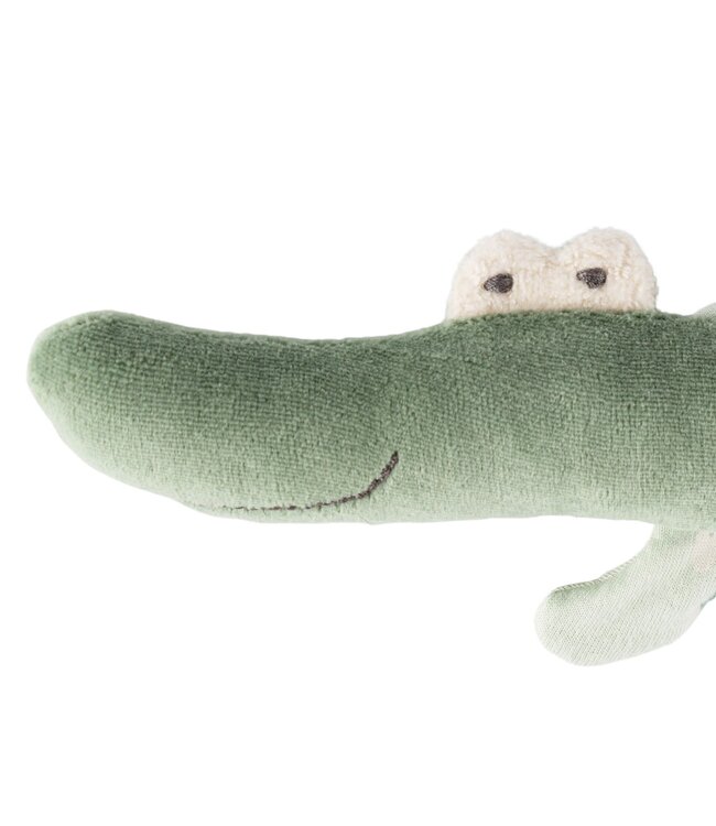 Sigikid | Katoenen Grijp Speeltje | Rammelaar | Krokodil | 23 cm | 0+