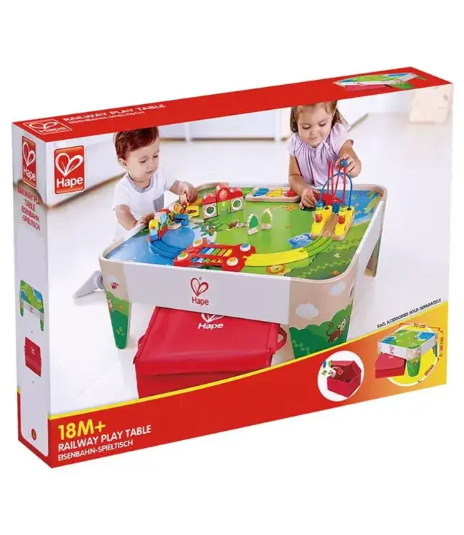 Hape | Railway | Railway Play Table | Treintafel zonder Attributen | 79 x 59 x 30 cm | 3+