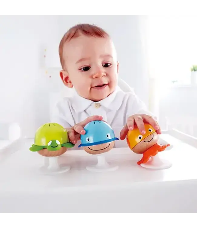 Hape | Stay-put Rattle Set | 3 delig | 8 cm | 0+