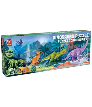Hape Hape | Puzzle | Glow in the Dark | Dinosaurs | 1,50 x 30 cm | 200 stukjes | 7+