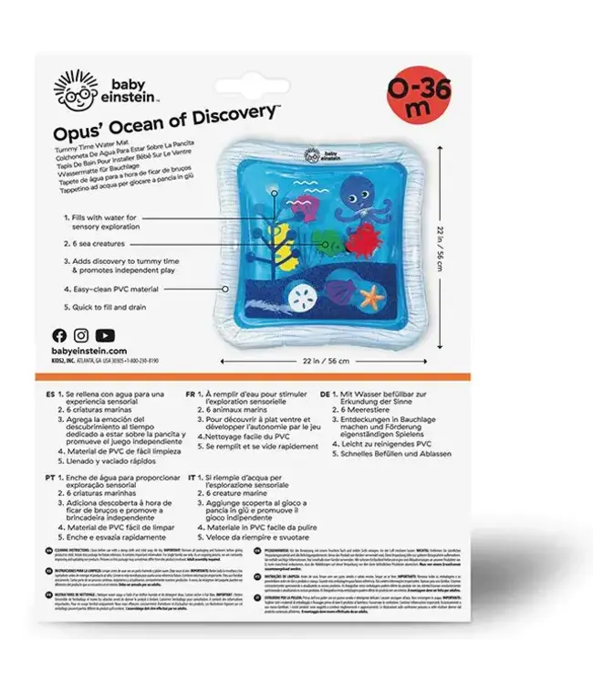 Hape | Baby Einstein  | Opus Ocean of Discovery Tummy Water Mat | 58 cm | 0+