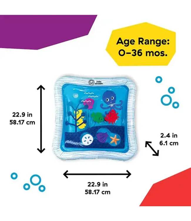 Hape | Baby Einstein  | Opus Ocean of Discovery Tummy Water Mat | 58 cm | 0+