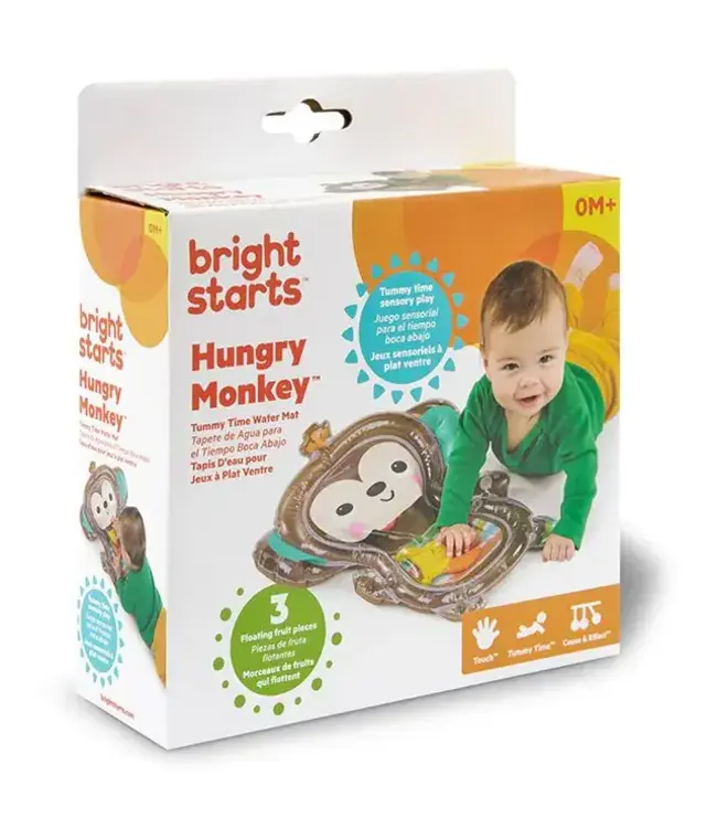 Bright Starts  | Hungry Monkey Tummy Time | Water Mat | 0+
