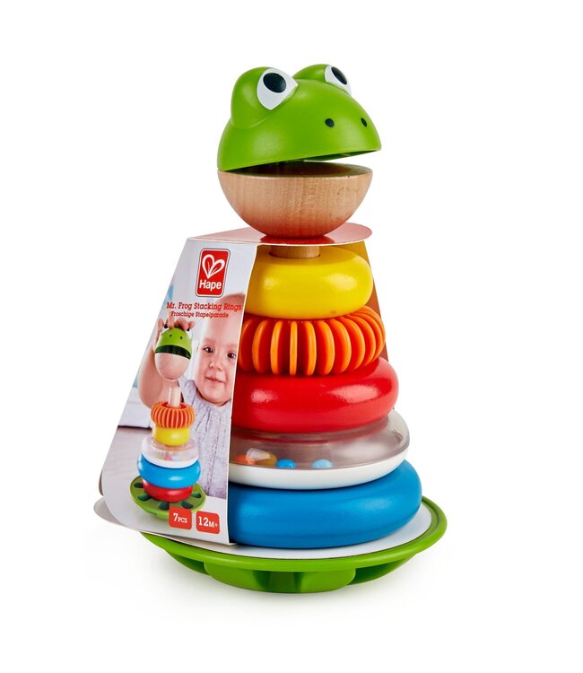 Hape | Mr. Frog Stacking Rings | 1+