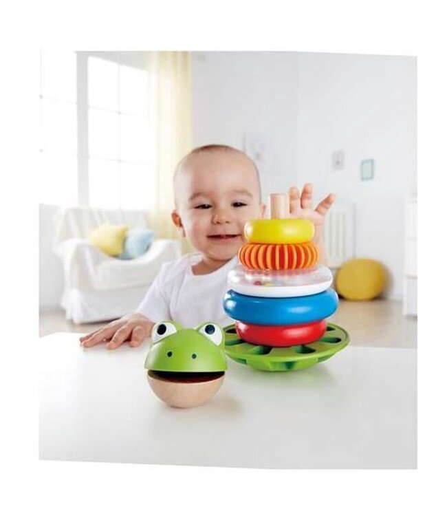 Hape | Mr. Frog Stacking Rings | 1+