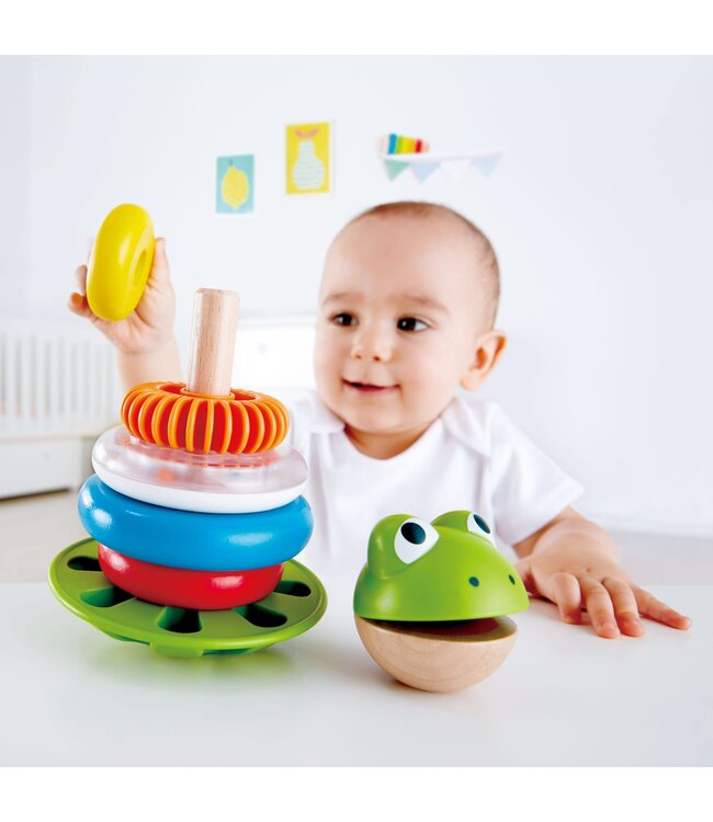 Hape | Mr. Frog Stacking Rings | 1+