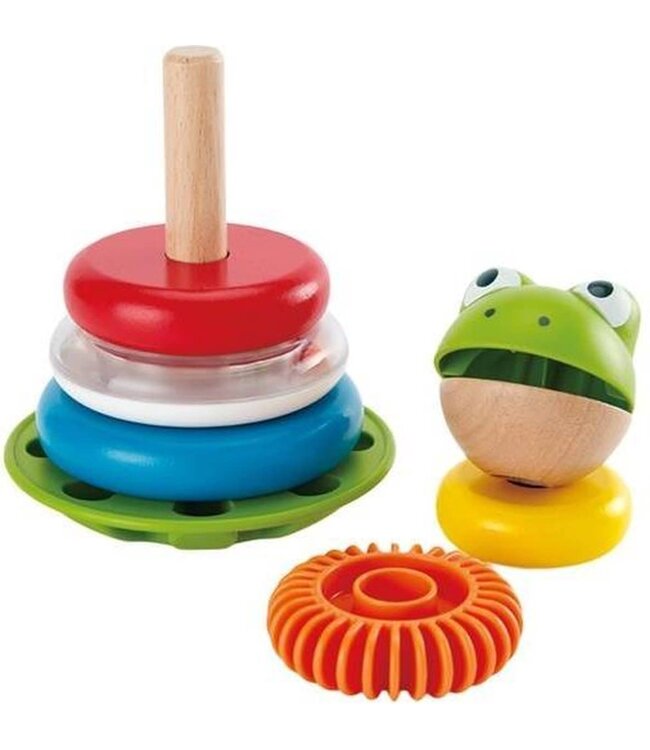 Hape | Mr. Frog Stacking Rings | 1+