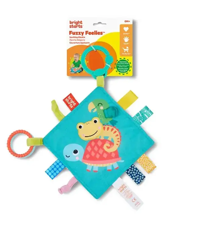 Bright Starts  | Fuzzy Feelies | Soothing Blankie | 22 cm | 0+