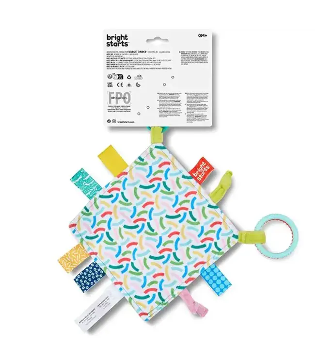 Bright Starts  | Fuzzy Feelies | Soothing Blankie | 22 cm | 0+