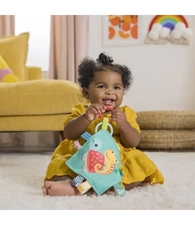 Bright Starts  | Fuzzy Feelies | Soothing Blankie | 22 cm | 0+