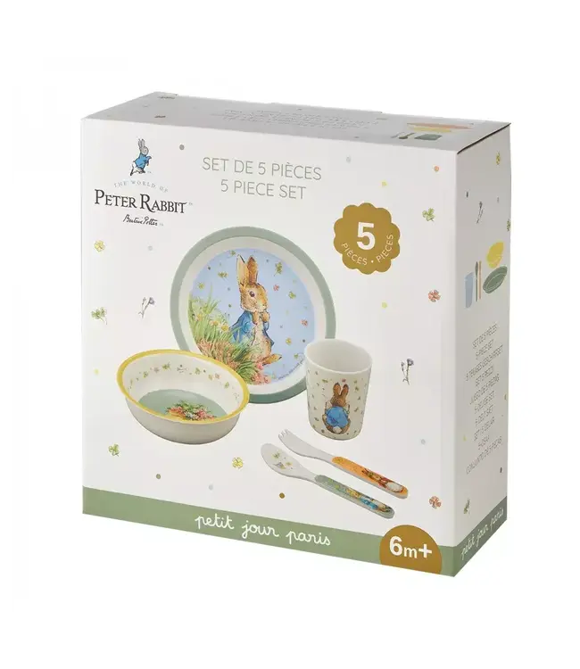 Petit Jour Paris | Peter Rabbit | Giftset Blauw | 5 delig | +6 mnd