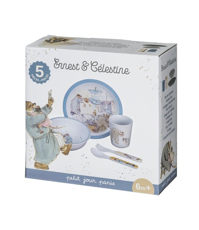Petit Jour Paris | Ernest et Celestine | Giftset | Blauw | 5 delig | +6 mnd