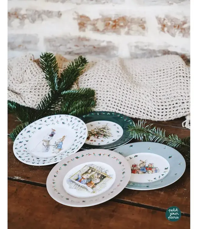 Petit Jour | Christmas | Bord | 20 cm | Peter Rabbit | Assorti per stuk