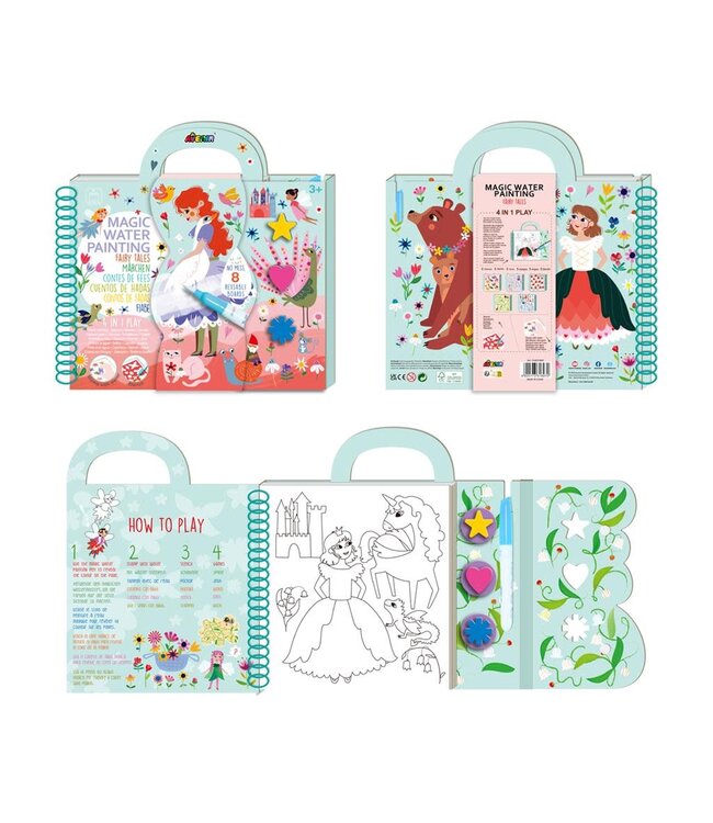 Avenir | Magic Water Painting | 4 in 1 Play | Fairy Tales | 3+