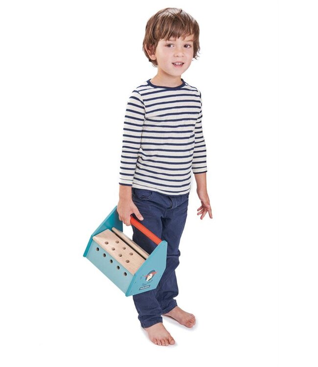 Tender Leaf Toys | Houten Gereedschapskist | 22 delig | 23 x 15 x 20 cm |3+