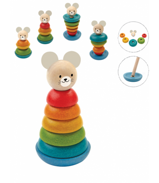Plan Toys | Houten Stapelringen | Stacking Ring | 7 delig | +18 mnd