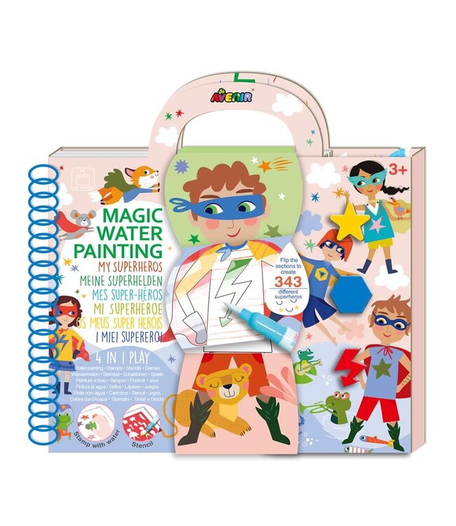Avenir | Magic Water Painting | 4 in 1 Play | Superheroes | 3+