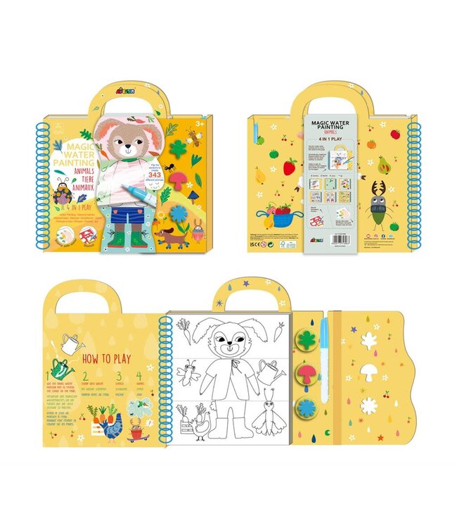 Avenir | Magic Water Painting | 4 in 1 Play | Animals | 3+