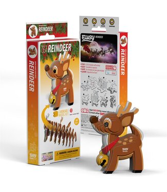 Eugy Eugy | 3D Cardboard Model Kit | Christmas | Reindeer | 6+