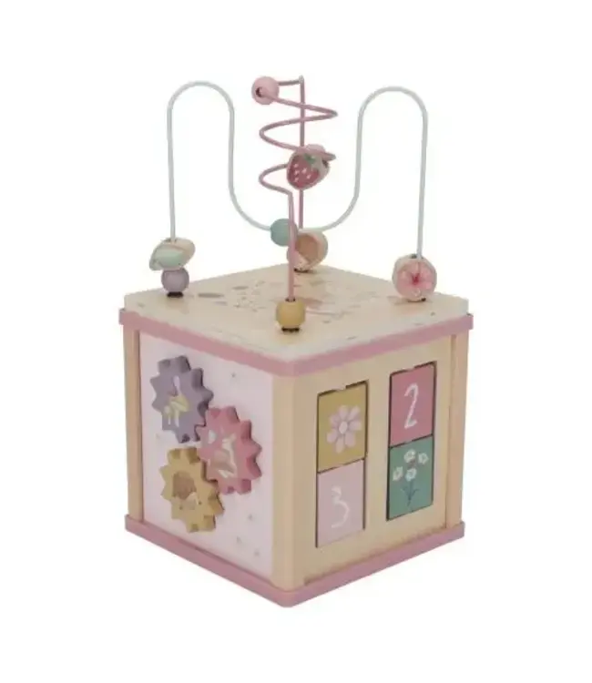 Little Dutch | Houten Activiteiten Kubus | Fairy Garden | 40 cm | +18 mnd
