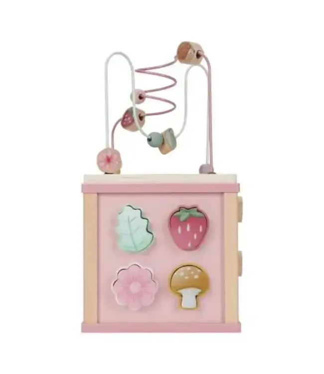 Little Dutch | Houten Activiteiten Kubus | Fairy Garden | 40 cm | +18 mnd