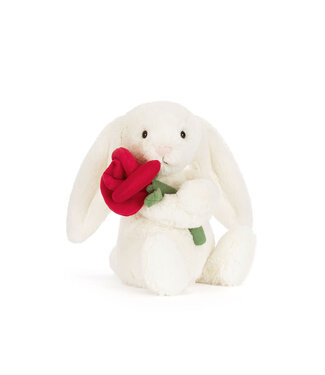 Jellycat Jellycat | Cream Bunny | with Rose | 31 cm