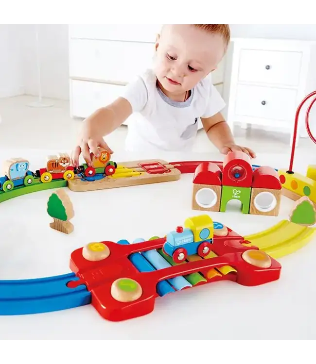 Hape | Railway | Rainbow Puzzle Railway | (past op de treintafel )3+