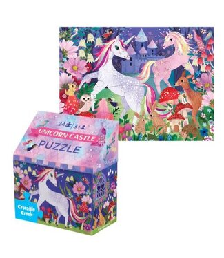 Crocodile Creek Crocodile Creek | Shaped Puzzle | Unicorn Castle | 24 stukjes | 3+