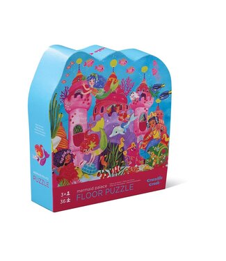 Crocodile Creek Crocodile Creek | Shaped Box | Floor Puzzle | Mermaid Palace | 36 pcs