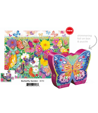 Crocodile Creek Crocodile Creek | Shaped Box Floor Puzzle | Butterfly Garden (Foil Stamped) | 36 delig | 3+