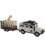 Kids GLobe Kids Globe | Die Cast | pull back | Landrover met Giraffe Trailer | 3+