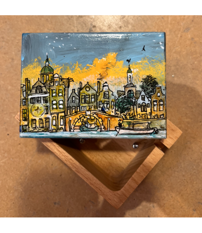 Houten Kistje | met de hand beschilderd | inclusief Muziekmechaniek van € 7,50