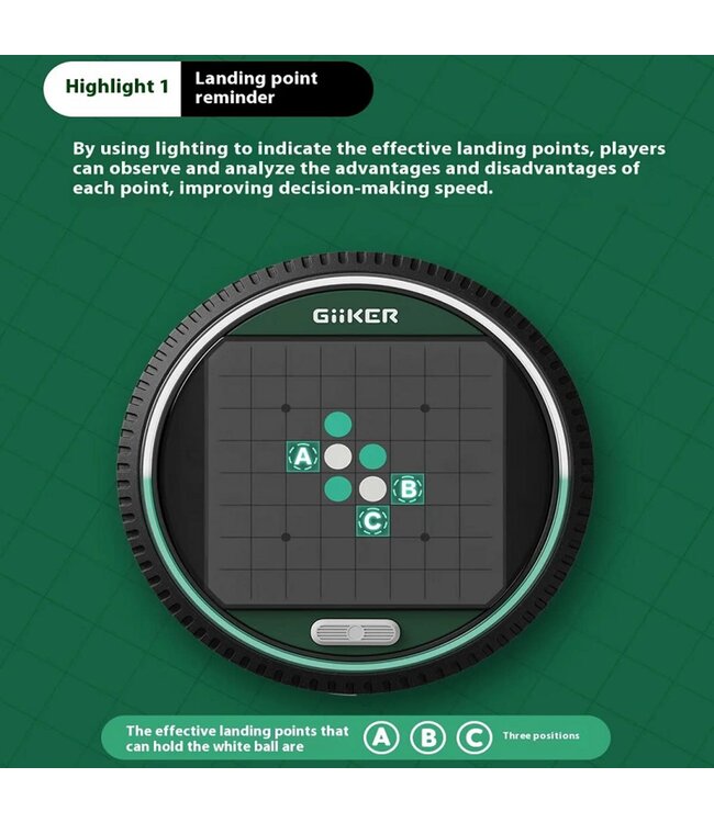 GiiKER | Super Reversi | Othello | Solo & Duo Mode | Interactief LED Bordspel met AI | 6+
