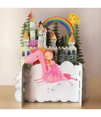 Alljoy Design | 3D | Pop-up Kaart |  Princess & Unicorn