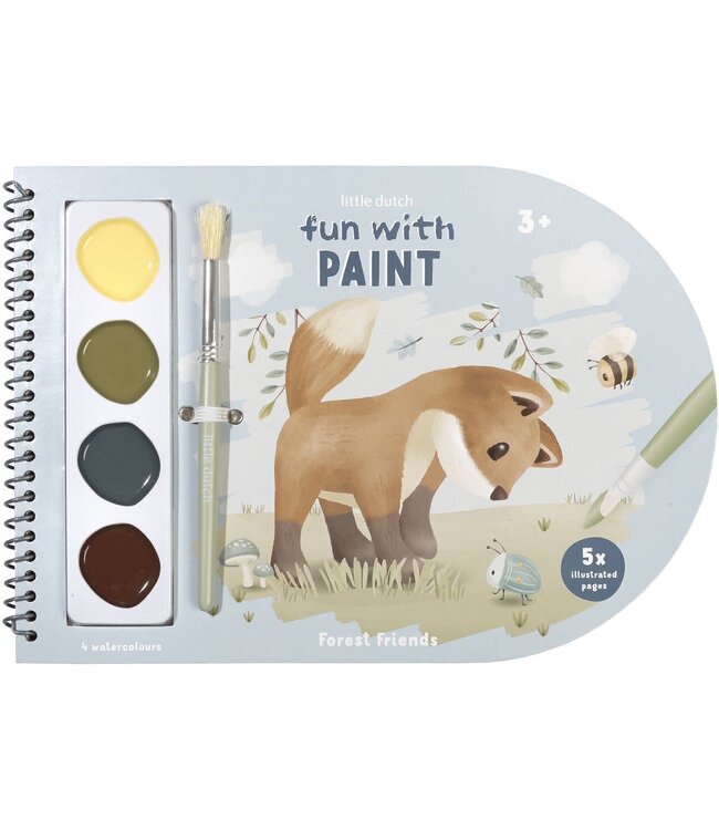 Little Dutch | Verfboek | Forest Friends | 3+