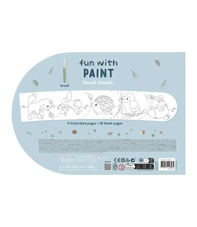 Little Dutch | Verfboek | Forest Friends | 3+