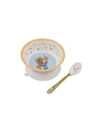 Petit Jour Petit Jour Paris | Peter Rabbit | Kommetje met Zuignap en Lepel | +6 mnd
