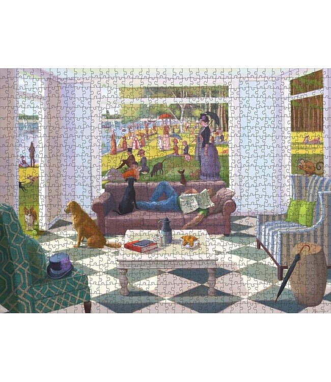 Jigsaw Puzzle by Pomegranate | 68,6 x 50,8 cm | Kathryn Freeman | the Sunday Paper | 1000 stukjes