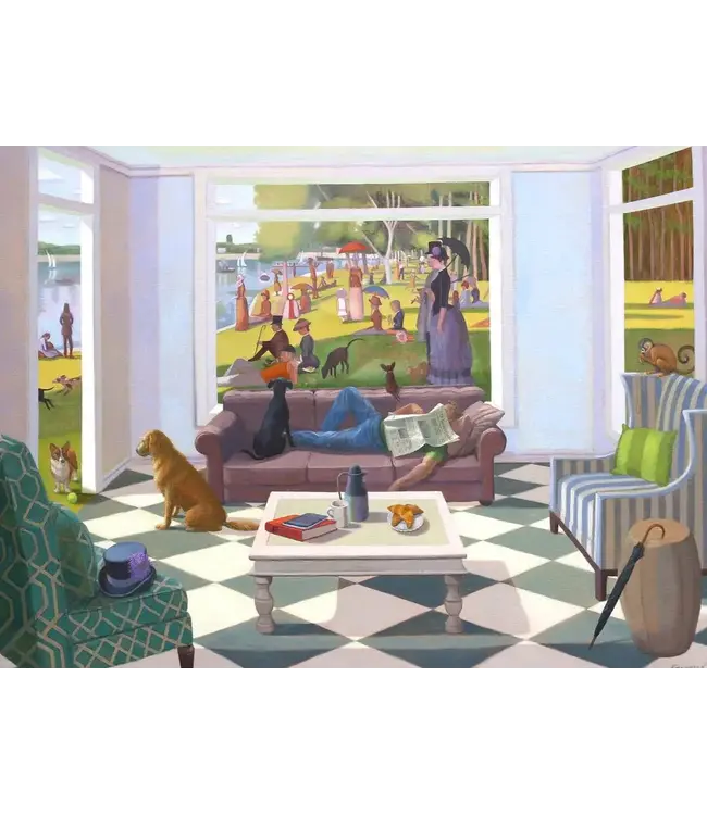 Jigsaw Puzzle by Pomegranate | 68,6 x 50,8 cm | Kathryn Freeman | the Sunday Paper | 1000 stukjes