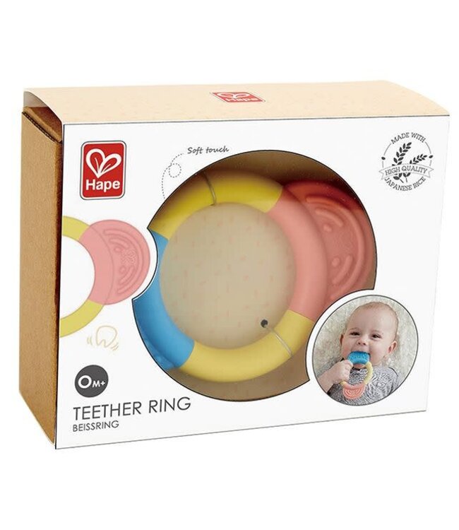 Hape | Made from Rise Based Materials | Teether Ring | 12,4 cm | 0+