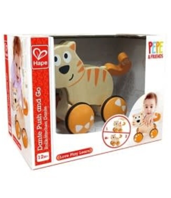 Hape | Pepe Pull Along | Dante Push and Go | 16 cm | 1+