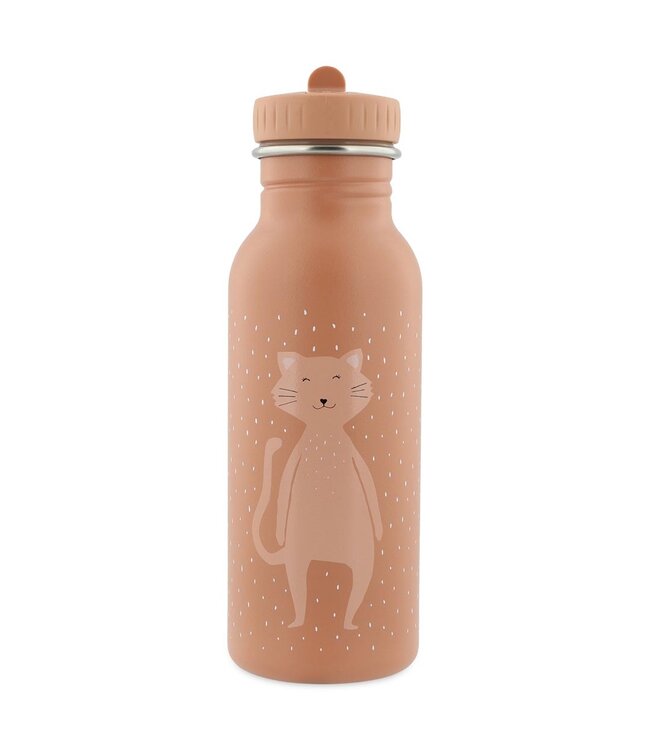 Trixie | Kat | Drinkfles 500 ml | 100 % Stainless Steel | Dop 100 % PP | 20 x 6.5 x 6.5 cm