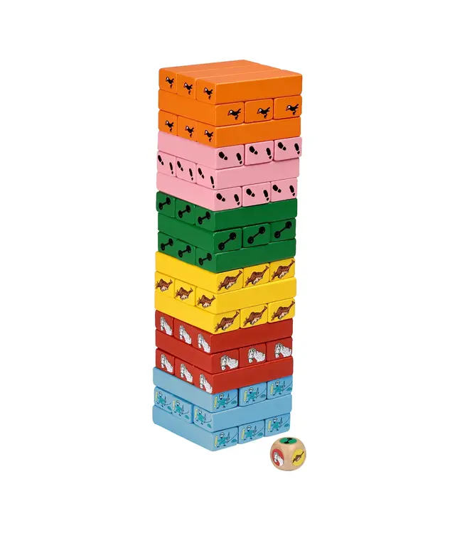 Micki | Vallende Toren |Jenga | Pippi Langkous thema | 55 delig | 3+