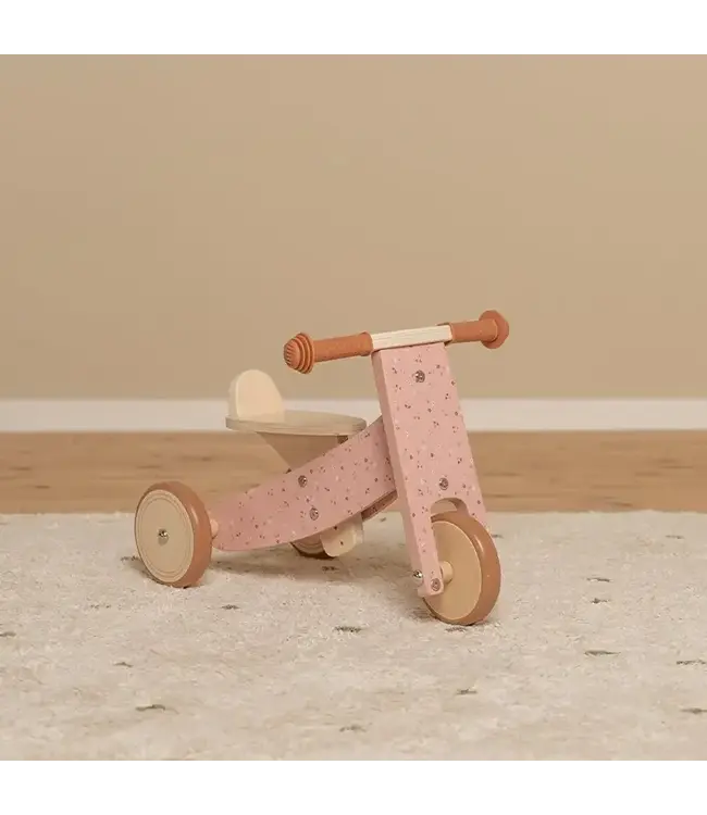 Little Dutch | Houten Loopfiets | Driewieler | Roze | 1+
