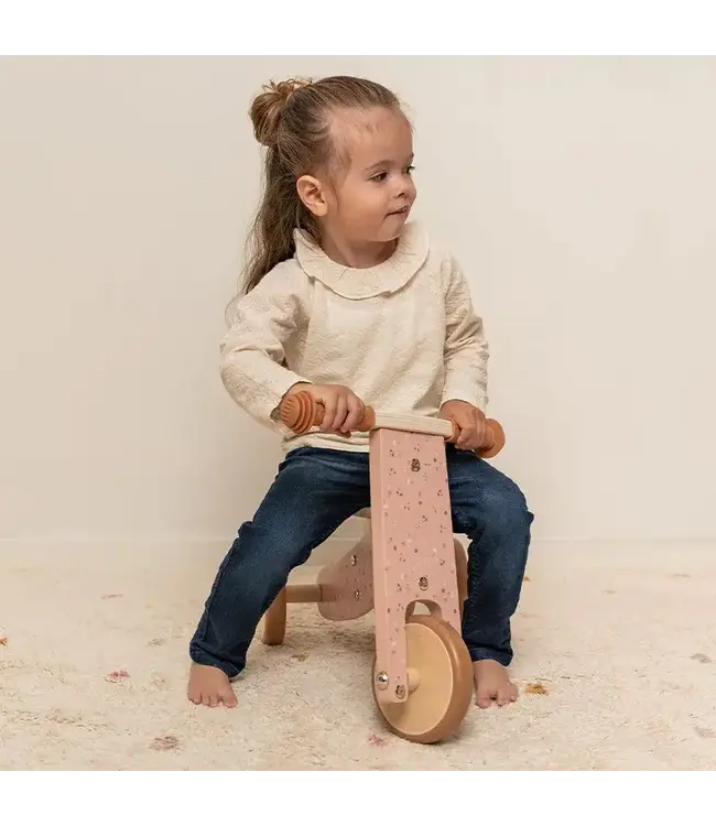 Little Dutch | Houten Loopfiets | Driewieler | Roze | 1+