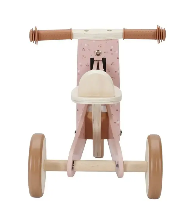 Little Dutch | Houten Loopfiets | Driewieler | Roze | 1+